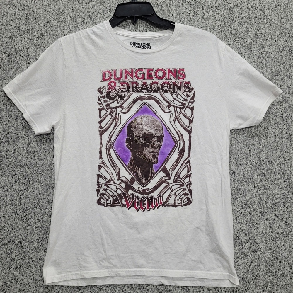 Dungeons & Dragons Vecna Graphic T-Shirt Mens Large White Cotton D&D Tee